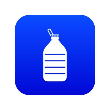 Büyük şişe su simgesi dijital mavi