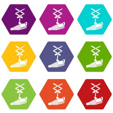 Stüdyo bir konik karşıyageldiklerinde kutsal kişilerin resmi ile flash 9 vektör ayarla