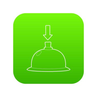 Tablo çağrı yeşil simge vektör