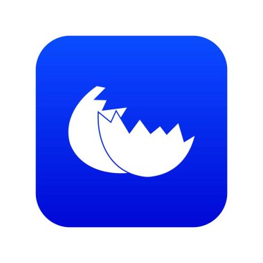 Yumurta kabuğu simgesi dijital mavi