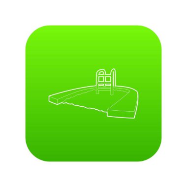 Havuzu yeşil simge vektör