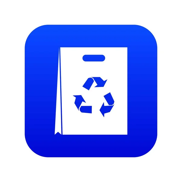 パッケージ リサイクル アイコン デジタル ブルー — ストックベクタ