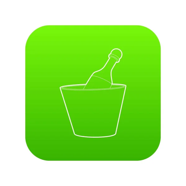 Шампанское в зеленом векторе — стоковый вектор