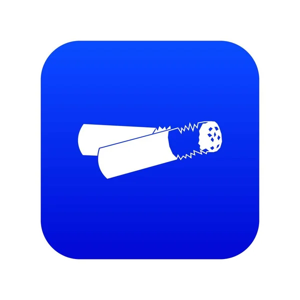 Cigarette butt icon digital blue — Stock Vector