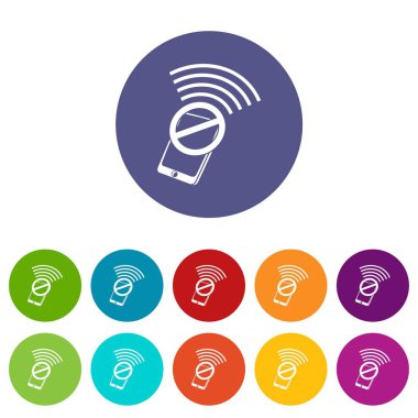 Herhangi bir wifi smartphone simge vektör renk ayarla