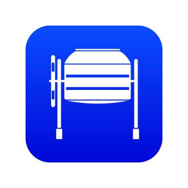 Beton karıştırıcı simgesini dijital mavi