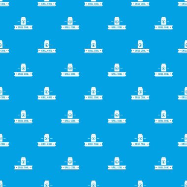 Izgara kömür desen vektör kesintisiz mavi