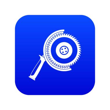 Daire testere simgesi dijital mavi