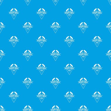 Izgara evi desen vektör kesintisiz mavi