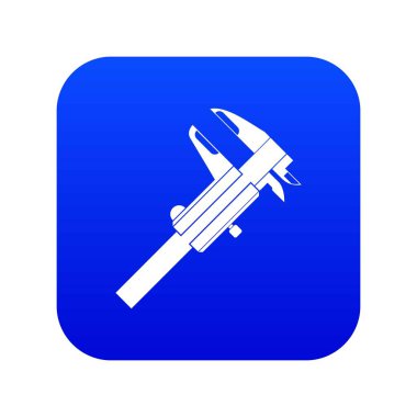 Çap pergeli simgesi dijital mavi