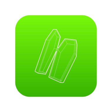 Tabut yeşil simge vektör