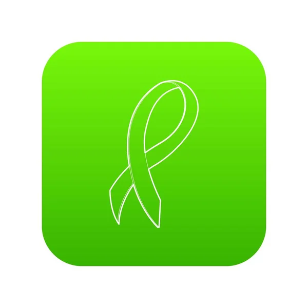 Svart Färgband Ikonen Gröna Vektor Isolerad Vit Bakgrund — Stock vektor