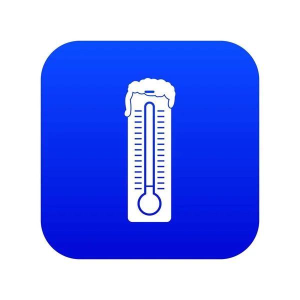 Icono del termómetro azul digital — Vector de stock