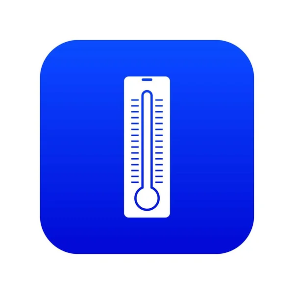 Thermometer icon digital blue — Stock Vector