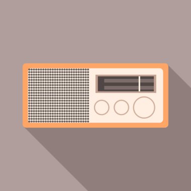 Hoparlör radyo simgesi, düz stil