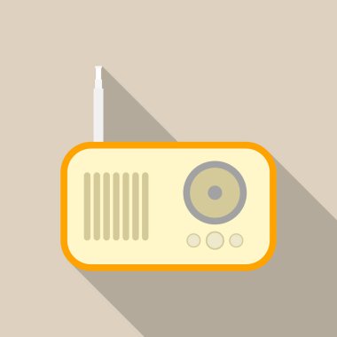 FM radyo simgesi, düz stil