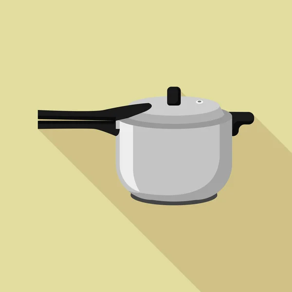 Піктограма кухонної металевої плити, плоский стиль — стоковий вектор