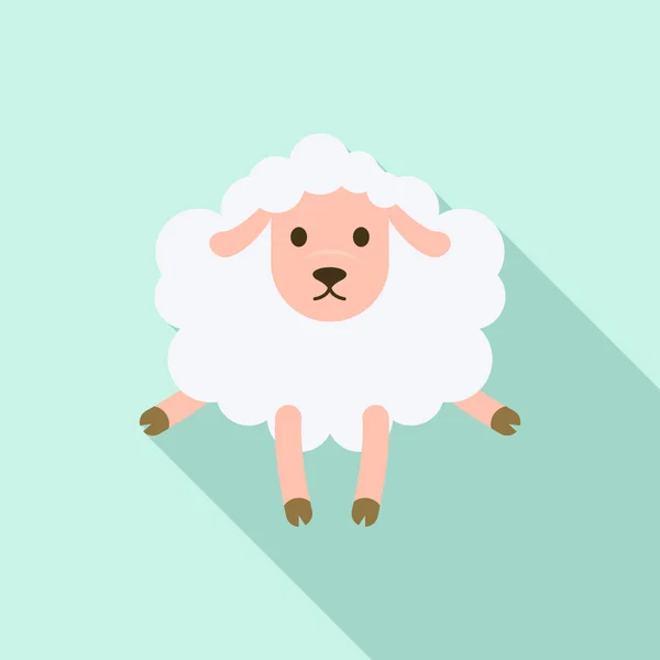 Shocked Sheep Icon Flat Illustration Shocked Sheep Vector Icon Web — Stock Vector