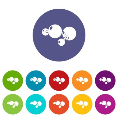 Moda küpe simgeler vektör renk ayarla