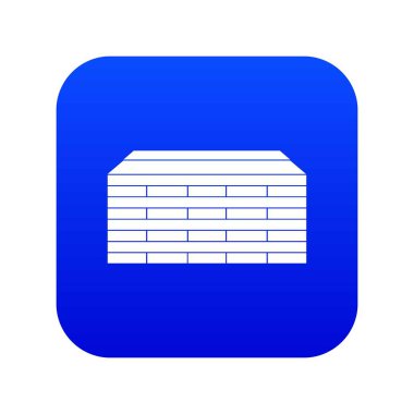 Ahşap palet simgesi dijital mavi