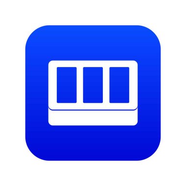 Beyaz pencere çerçevesi simgesi dijital mavi