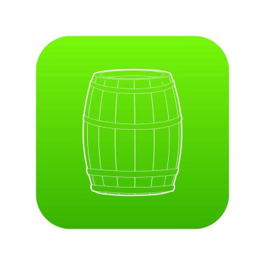Şarap varil yeşil simge vektör