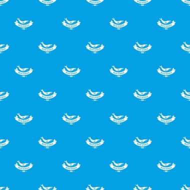 Mavi balina desen vektör kesintisiz mavi