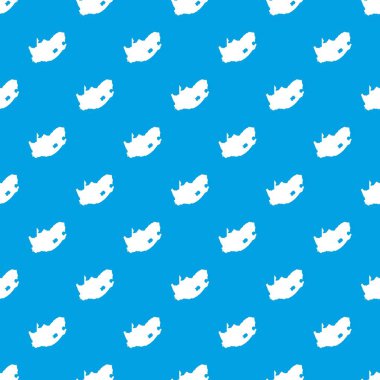 Afrika harita desen vektör kesintisiz mavi