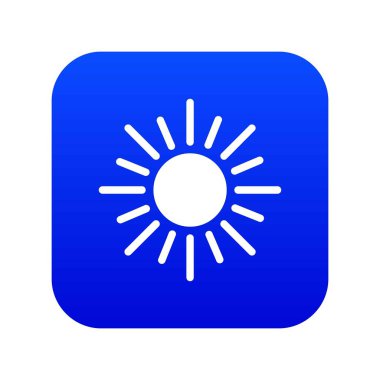 Güneş simgesi dijital mavi