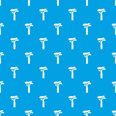 Baobab desen vektör kesintisiz mavi