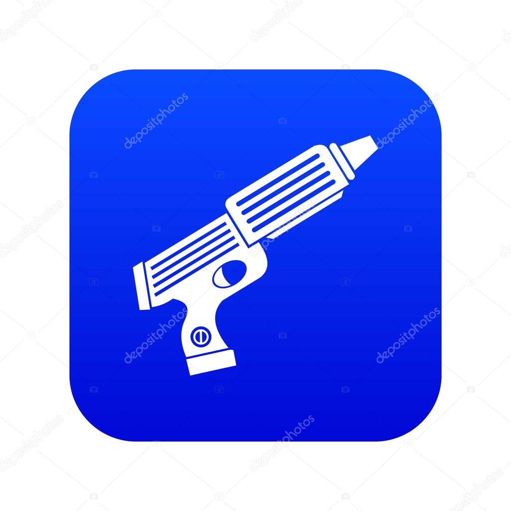 Plastic gun toy icon digital blue