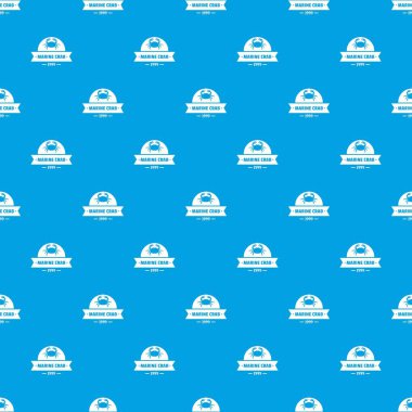 Deniz yengeç desen vektör kesintisiz mavi
