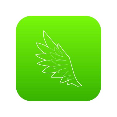 Kuş kanadı yeşil simge vektör