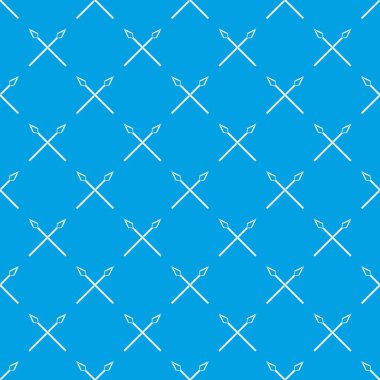 Mızrak desen vektör kesintisiz mavi
