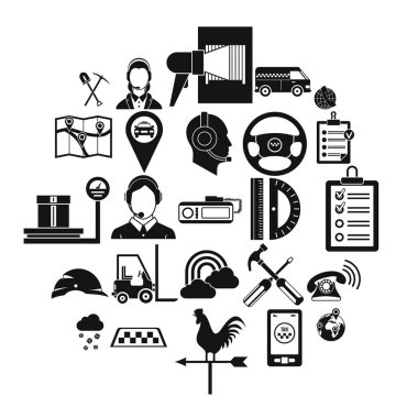 Gözetmen Icons set, basit tarzı