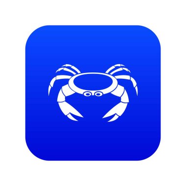 Ham yengeç simgesi dijital mavi