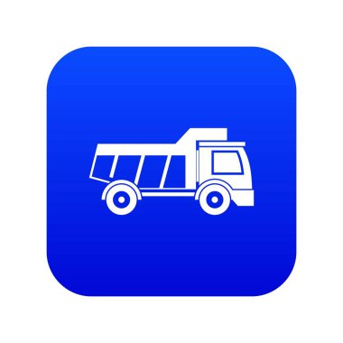 Oyuncak kamyon simgesi dijital mavi