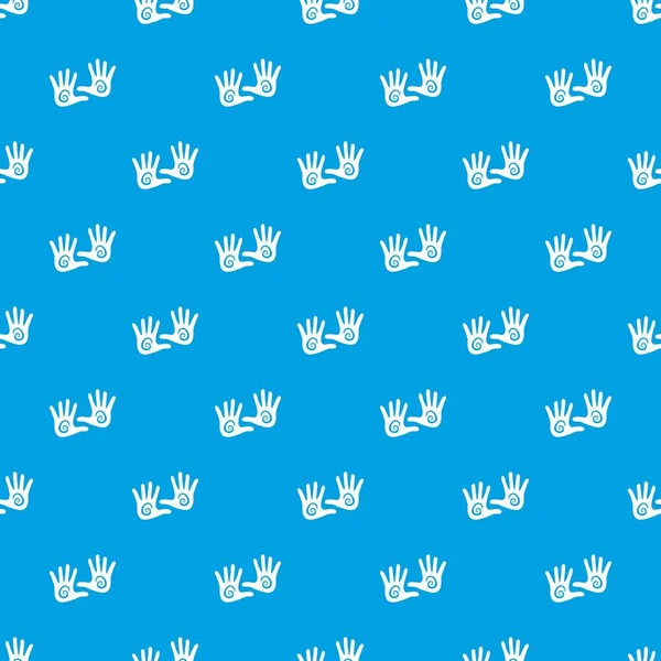 Μοτίβο χέρι διανυσματικά απρόσκοπτη μπλε — Διανυσματικό Αρχείο