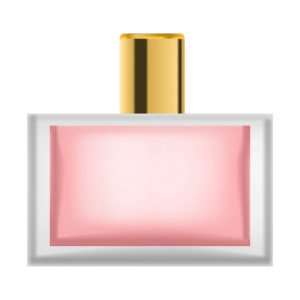Icône de bouteille de parfum rouge homme, style réaliste — Image vectorielle