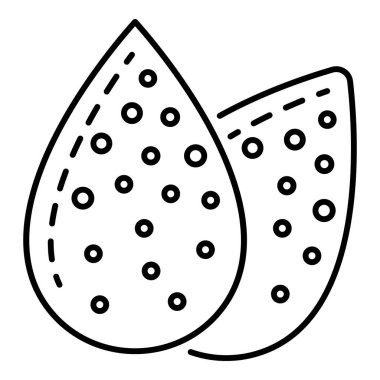 Temiz badem fındık simgesi, anahat stili