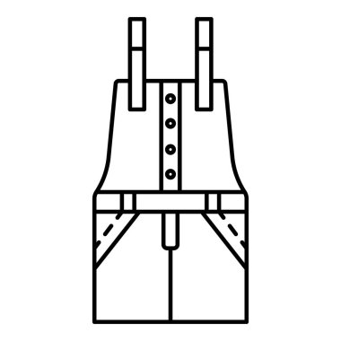İş giysisi simgesi, anahat stili