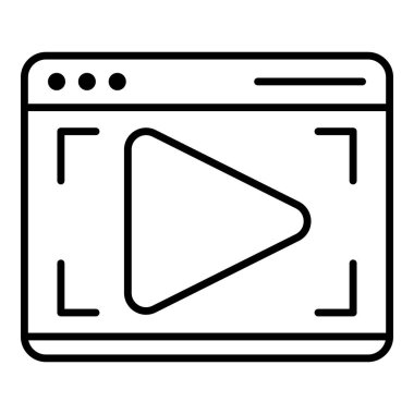 Webinar web sayfası simgesini, anahat stili