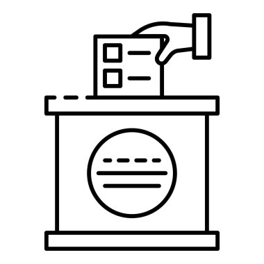 Oy simgesi, anahat stili