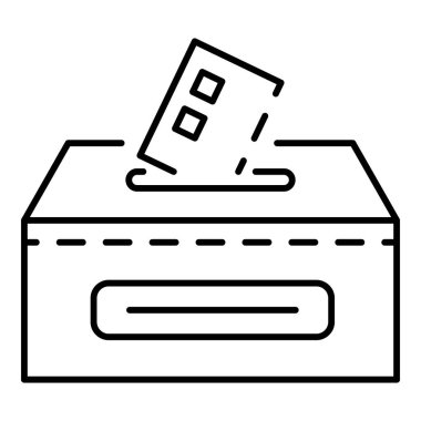 Ahşap oy sandığı simgesi, anahat stili