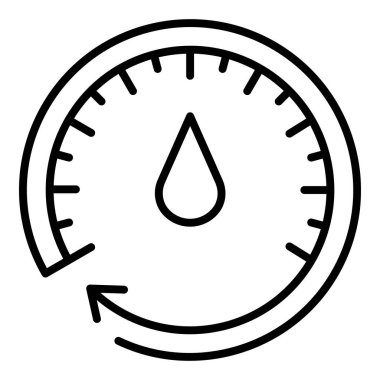 Yağ ölçer simgesini, anahat stili