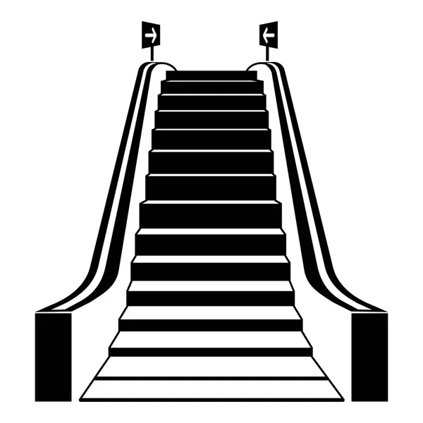 Icône escalator de centre commercial, style simple — Image vectorielle