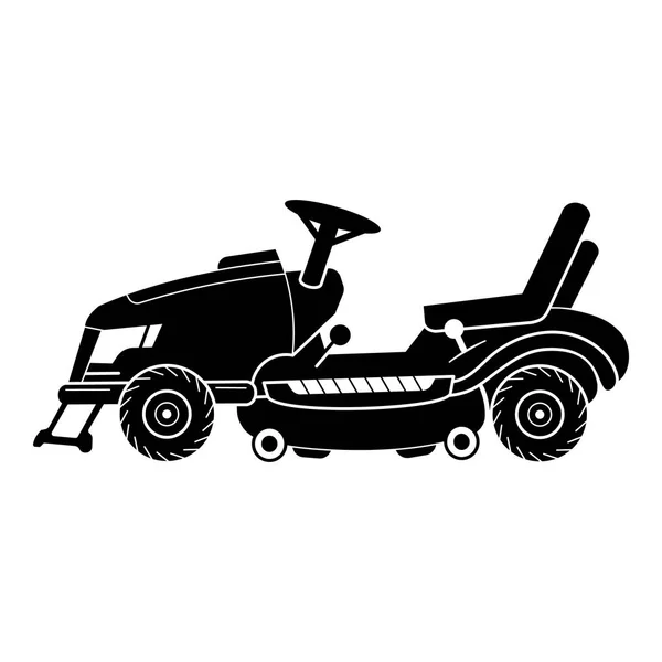 Traktor travní sekačka ikona, jednoduchý styl — Stockový vektor