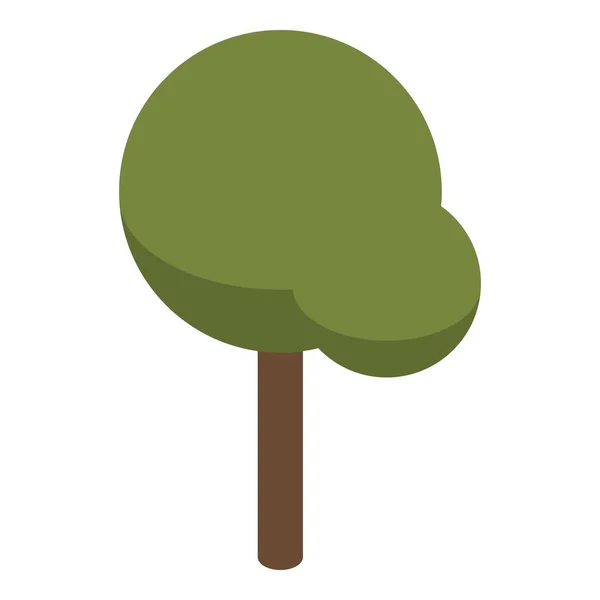 Zielona ikona drzewa, izometryczny styl — Wektor stockowy