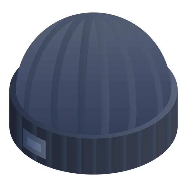 Czapka zimowa kapelusz ikona, izometryczny styl — Wektor stockowy