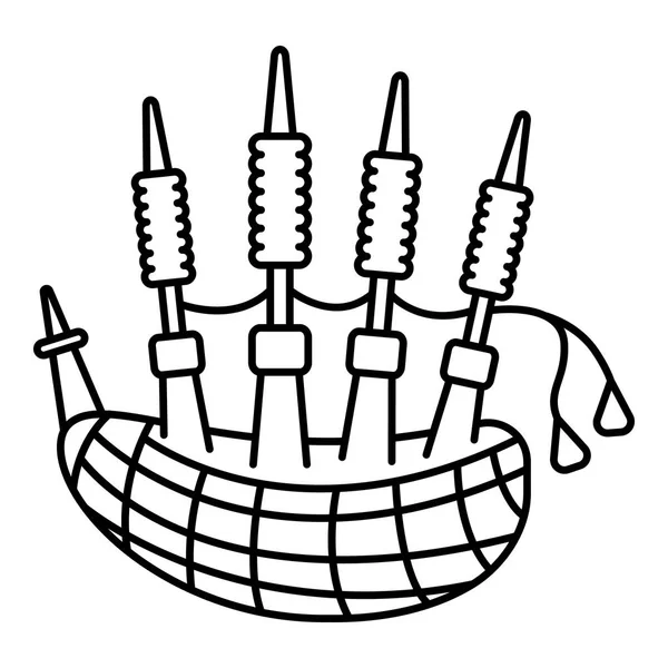 Doedelzak pictogram, Kaderstijl — Stockvector